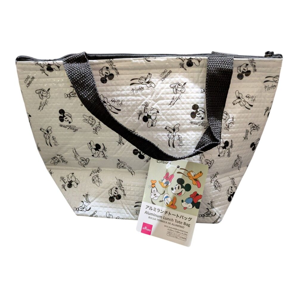 Disney Daiso Aluminum Lunch Bag Insulated Mickey Minnie Pluto New